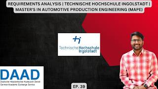 REQUIREMENTS ANALYSIS | TH INGOLSTADT | ME IN AUTOMOTIVE PRODUCTION ENGINEERING (MAPE) | EP. 39