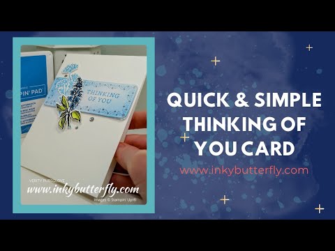 Quick & Simple Thinking of You Card! - YouTube