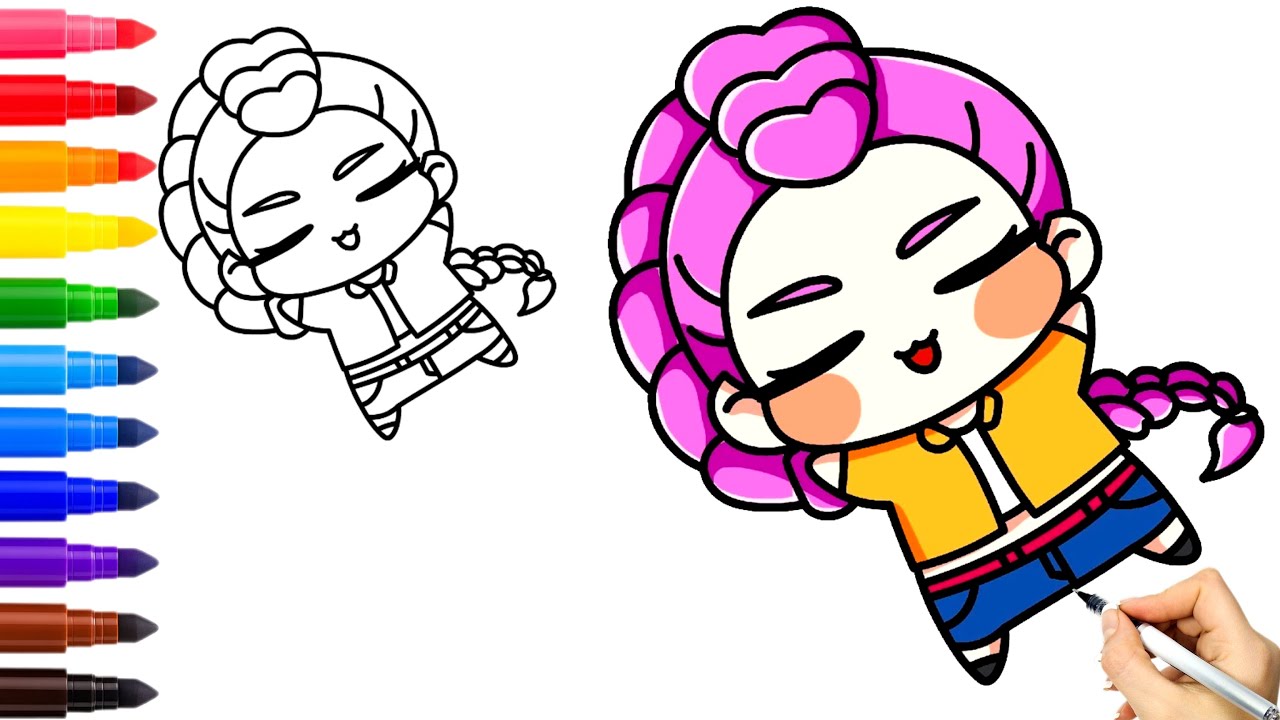 How to Draw Rumi Cute Easy | KPop Demon Hunters – Beginner Chibi ...