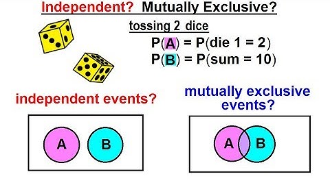 Statistics: Ch 4 Probability in Statistics (41 of 74) Independent? Mutually Exclusive? EX 2