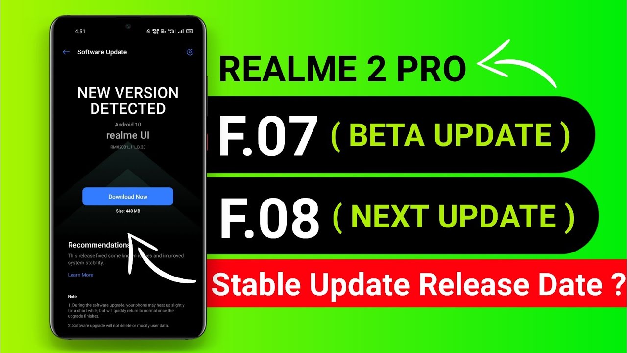Realme 2 Pro Next F.08 Or F.09 Update ? || Realme UI Stable Update Confirm Release Date ||
