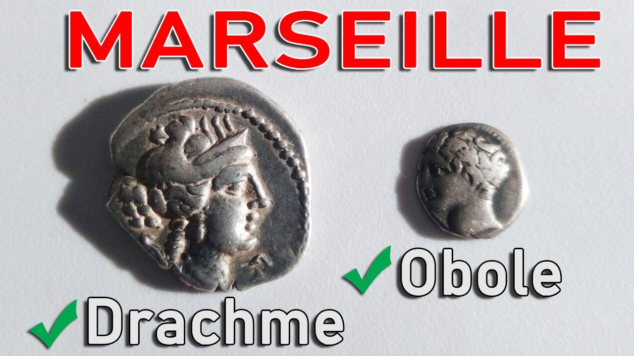 2 Pi ces De Monnaie Antiques De Marseille Drachme Et Obole Raret 2-pi-ces-de-monnaie-antiques-de-marseille-drachme-et-obole-raret