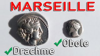 2 Pièces De Monnaie Antiques De Marseille Drachme Et Obole Rareté Et Valeur