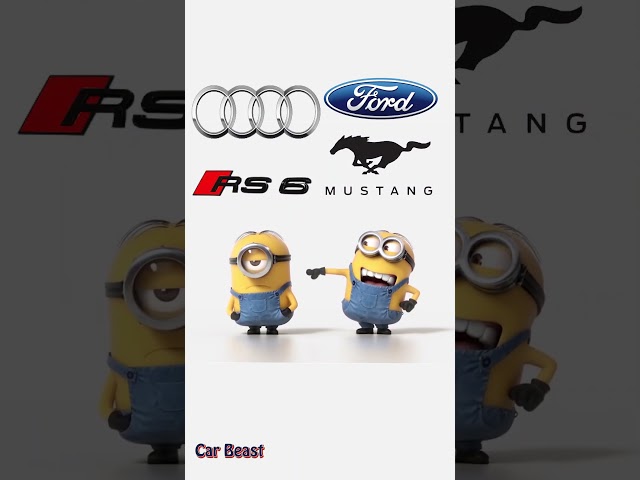Mustang vs Audi Rs6 minion style fun#status #funny #tiktok #trending #asmr #car #foryou #fyp #viral class=