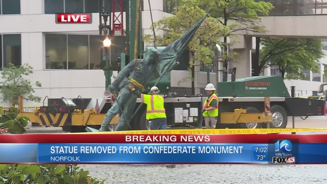 Breaking Norfolk's Confederate statue taken down on June 12, 2020