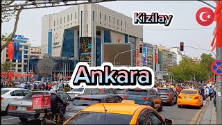 Ankara Kızılay'da yürüyüş.  🚶‍♀️Прогулка по Кызылай, Анкара. 🇹🇷