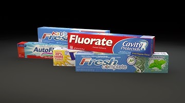 3D toothpaste tube animation