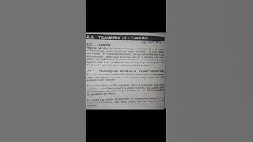 Transfer of learning || Theories of transfer of learning || let