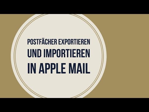 Postfach exportieren und