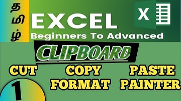 Clipboard- Cut Copy paste format painter usages in Home tab - Excel Beginners guide| learning end