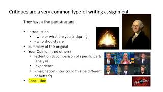 ENGLISH 101: Understood the Assignment 4:  The Critique