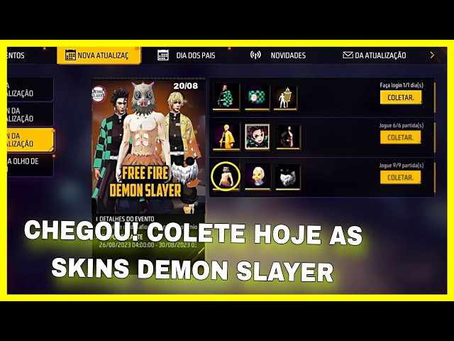 PARTE 1, ensinando a pegar a nova skin do demon slayer 😼❤️ #viral #f