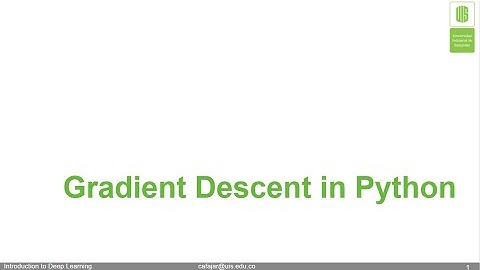 7 Descenso del Gradiente - (Implementación en Python)
