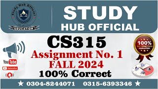 CS315 Assignment 1 Solution FALL 2024, CS315 Assignment 1 solution 2024, CS315 Assignment 1, CS315