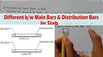 Difference Between Main bars and distribution bars in slab