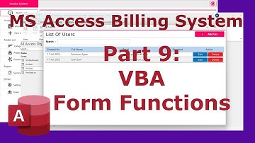 How To Create Invoice / Billing System In Ms Access | VBA -- Part 9