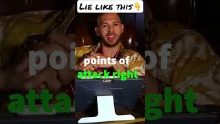 This is how to lie🤫 - Andrew Tate #cobratate