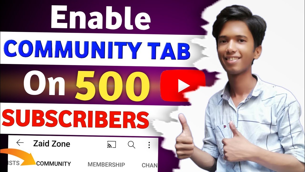 500 subscribers community tab enable kaise kare 2022 | how to enable community tab on youtube 500