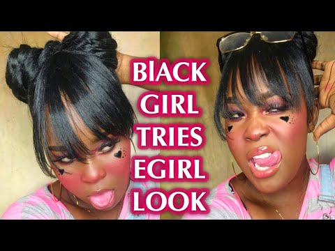 Black Girl Transforms To An Egirl E Girl Makeup Tutorial Black Jwillscool Youtube