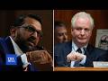 Kash Patel SPARS with Van Hollen when questioned over drinking allegations