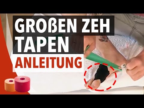 Big Toe Taping Instructions - Kinesiology Tape Instructions for the Metatarsophalangeal Joint of ...