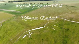 Uffington White Horse, English countryside from the Air | Drone | England, UK