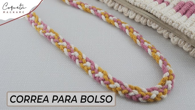 Utiliza tus dedos para tejer esta correa/Coqueta Macramé 