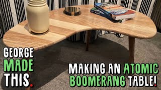 The Mid Century/Atomic Boomerang Table! // Furniture Making and Design