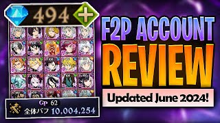 F2P JP Grand Cross Monthly Account Review June 2024! (Account Review) 7DS Grand Cross