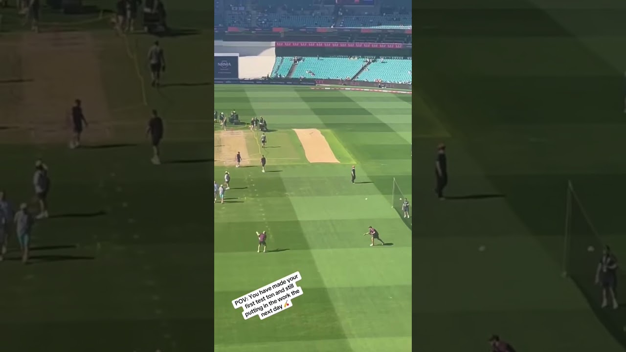 Jacob Bethell putting in the work the day after making his first test ton at the SCG 🏏