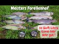 Forellenangeln mit Pose Spoon Libra Lure Forellenhof Meisters Angeln am großen See  im Frühling