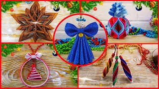 ТОП 5 Новогодние игрушки из фоамирана Поделки на НОВЫЙ ГОД. Christmas Tree decoration