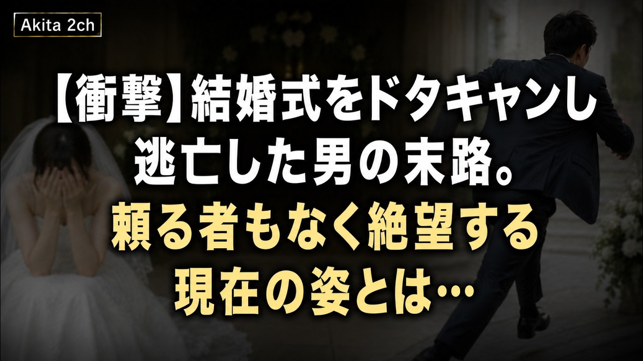 【衝撃】結婚式をドタキャンし逃亡した男の末路。頼る者もなく絶望する現在の姿とは…