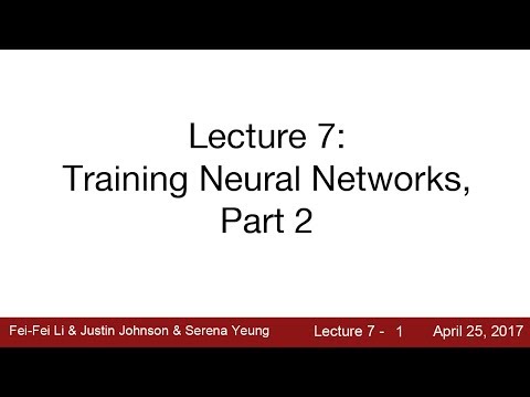 Lecture 7 | Training Neural Networks II