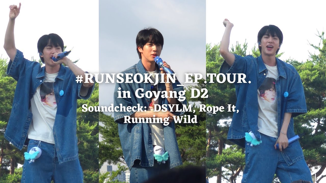 250629 Soundcheck: DSYLM, Rope It, Running Wild — BTS Jin