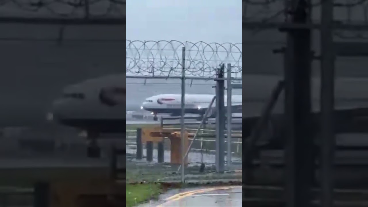 BA 777 Early windy take off 