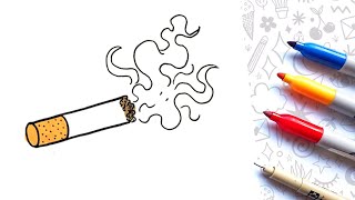 Como Dibujar un Cigarro Facil | How to Draw a Cigarrette Easy - thptnganamst.edu.vn