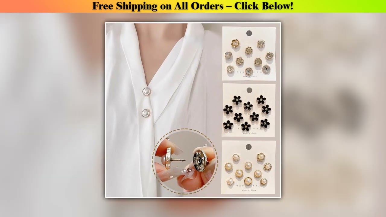 10pcs Collar Needle Buckle Fixed Pin 2025 Trendy Jewelry Gift For Women Brooch Fashion No Punching
