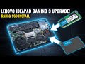 Lenovo IdeaPad Gaming 3 - RAM and SSD installation.