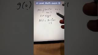 A level math Q based on composite function #algebra #youtubeshorts #mathtrick #mathematics #youtube