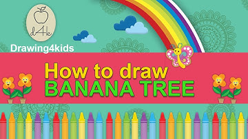 How to draw BANANA TREE | drawing for kids| step by step | line drawing (Part 1)