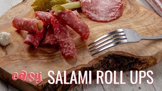 Easy salami roll up appetizer