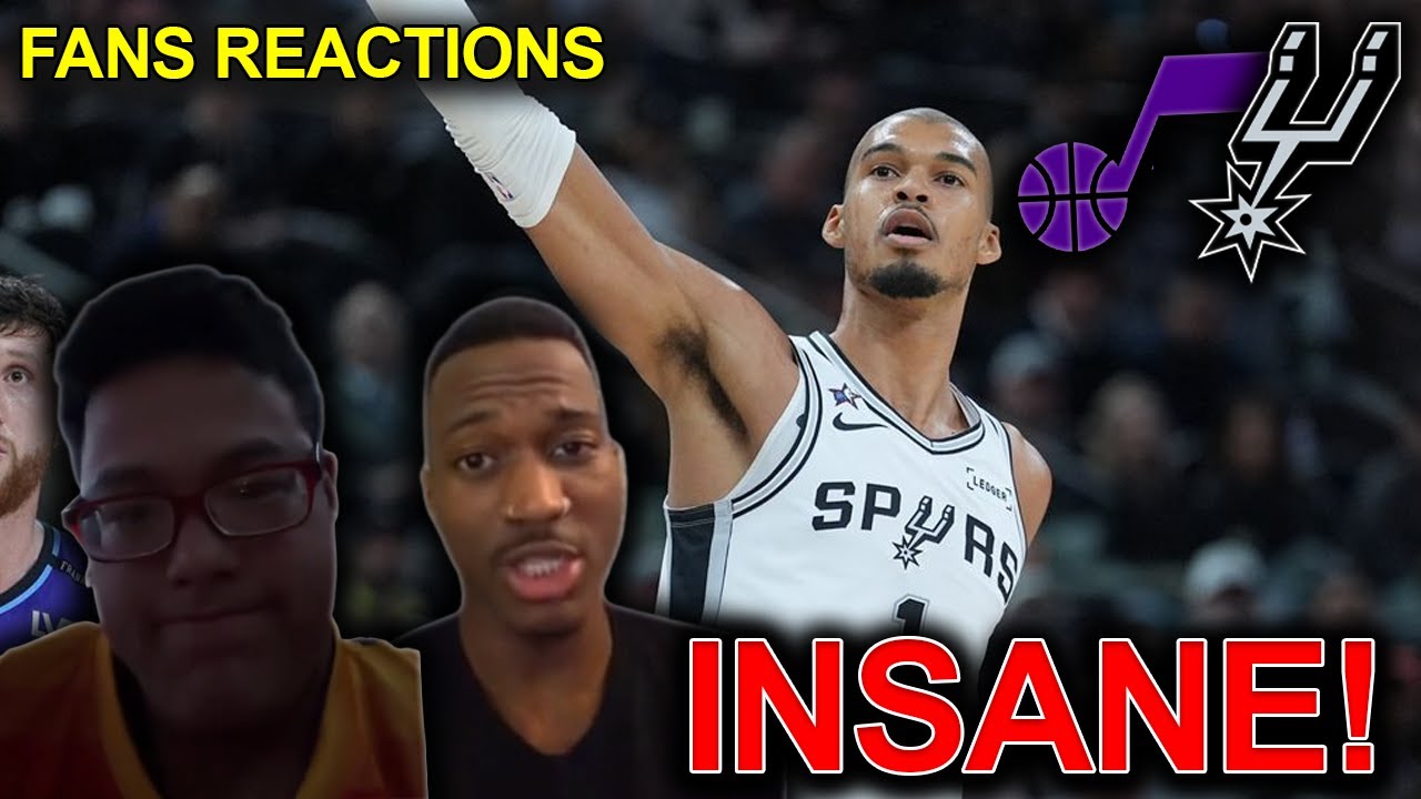 NBA fans reaction to the Spurs beating the Jazz 🏀 - YouTube