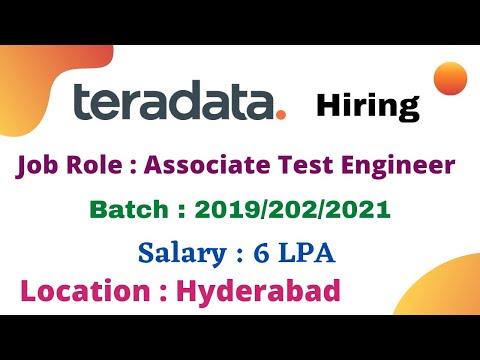 Teradata Off Campus Hiring Freshers for the Role of Associate Test Engineer | Software | Testing |