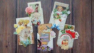 How To Make UNIQUE DOUBLE POCKETS for Junk Journals! Use Up Book Pages! Easy Step by Step TUTORIAL!