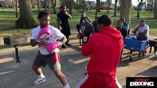 Streetboxing216 president sparring King killa cedd