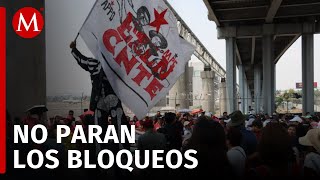 Maestros de la CNTE bloquean avenidas en el centro de CdMx