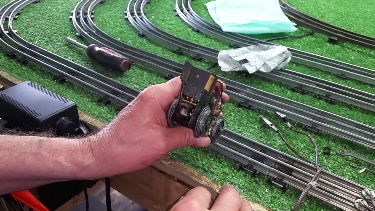 MARX MOTOR FROM EBAY / RUNNING / BOUGHT IT FOR PARTS / MAJOR ABUSE ...