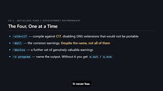 C Programming #14 — The Compiler Flags Used Throughout This Book