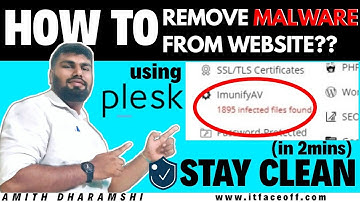 How to Remove Malware(ImmunityAV) from Website? in 2MIN | using Plesk | in Hindi | Amith Dharamshi